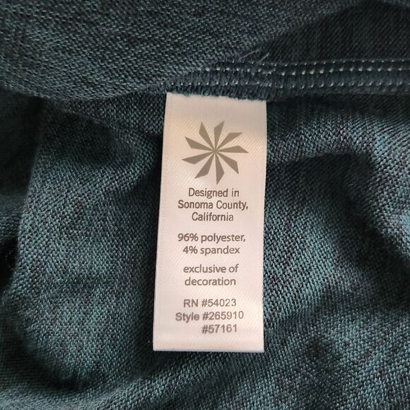 Athleta Give It Your All Small Dress Long Sleeve Drawstring Teal Pockets - Picture 9 of 13